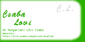 csaba lovi business card